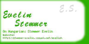 evelin stemmer business card